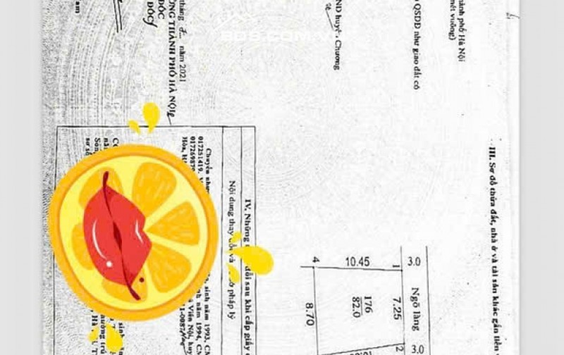 Bán đất tại Xã Phú Nghĩa, Chương Mỹ, giá cực chất 3,1 tỷ, 82 m2 Mặt tiền rộng 7.25m
